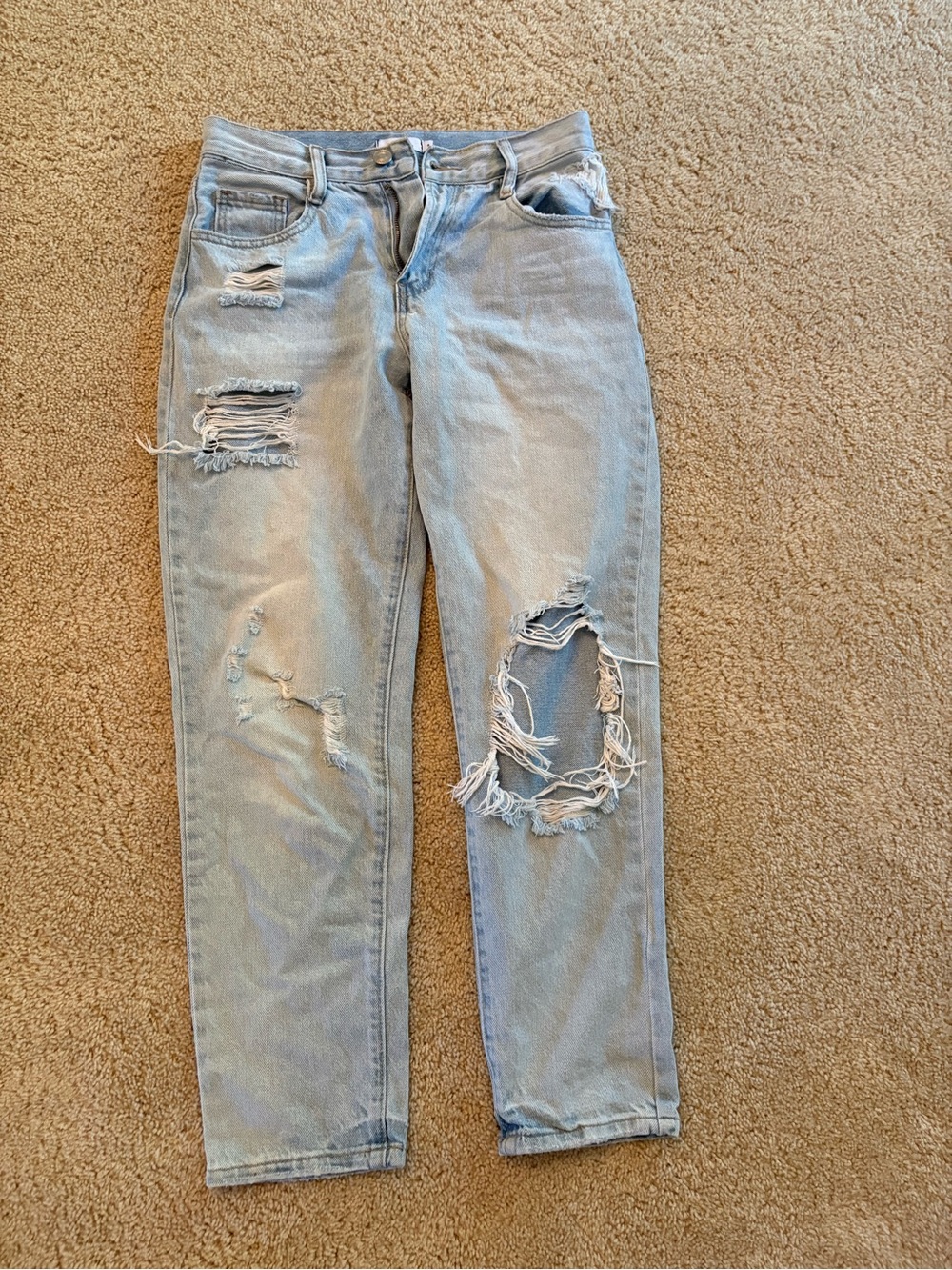 Rue21 Light Blue Distressed Boyfriend Jeans